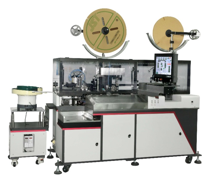 Fully automatic plastic case terminal machine-ST-1801B, plastic case terminal machine, single and double head case insertion machine